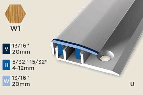 KC-D — Design-Clip – 4-12mm (5/32"-15/32") – Edge Trim – Oak Light