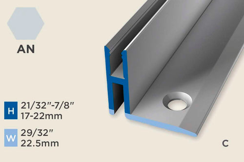 KC-M — Mono-Clip – 7-22mm (21/32"-7/8") – Base – 17-22mm
