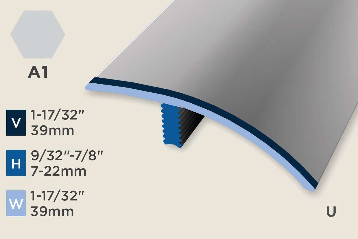 KC-M — Mono-Clip – 7-22mm (9/32"-7/8") – Reducer/ADA – Silver