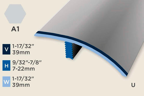 KC-M — Mono-Clip – 7-22mm (9/32"-7/8") – Reducer/ADA – Silver