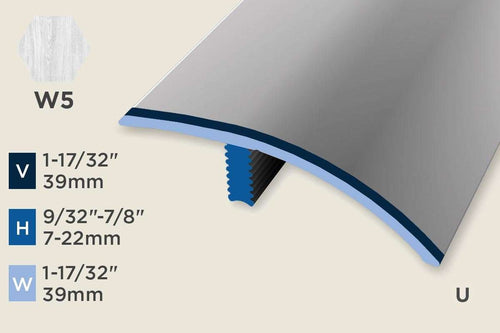 KC-M — Mono-Clip – 7-22mm (9/32"-7/8") – Reducer/ADA – Oak Light Grey