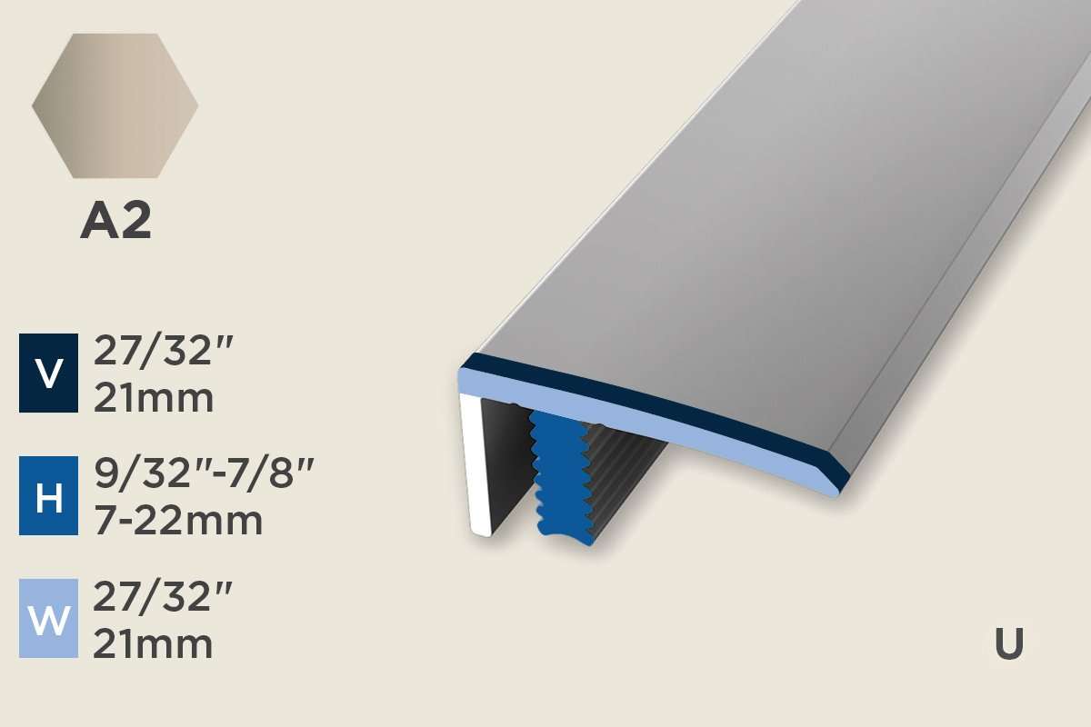 KC-M — Mono-Clip – 7-22mm (9/32"-7/8") – Edge Trim – Sand