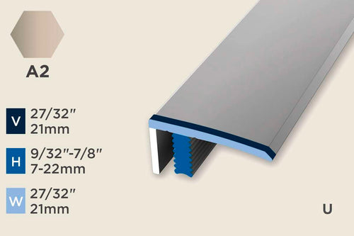 KC-M — Mono-Clip – 7-22mm (9/32"-7/8") – Edge Trim – Sand