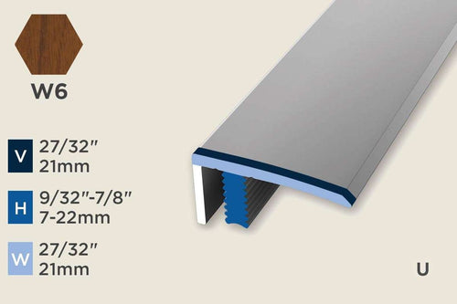 KC-M — Mono-Clip – 7-22mm (9/32"-7/8") – Edge Trim – Walnut