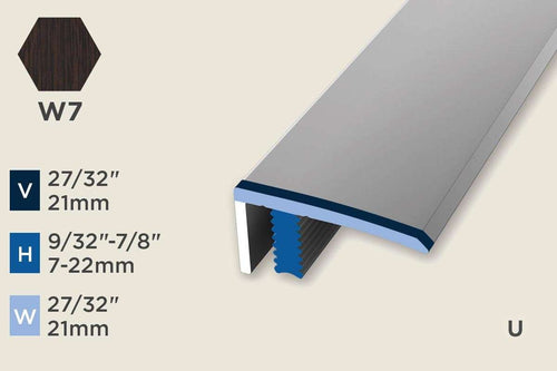 KC-M — Mono-Clip – 7-22mm (9/32"-7/8") – Edge Trim – Wenge