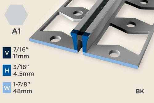 KE-A — Expansion Profile – Punched – 4.5mm (3/16") – Silver w/BK Insert