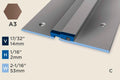 KE-B — Expansion Profile – 2mm (1/16") – Countersunk Drilled – Bronze