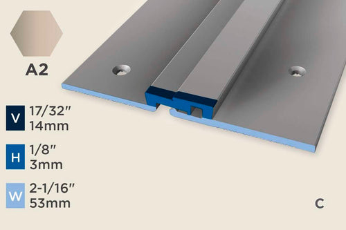 KE-B — Expansion Profile – 3mm (1/8") – Countersunk Drilled – Sand