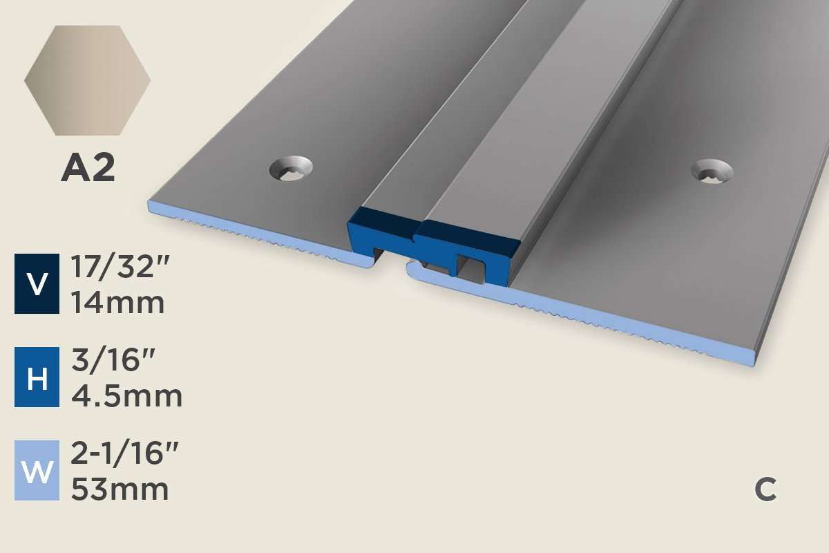 KE-B — Expansion Profile – 4.5mm (3/16") – Countersunk Drilled – Sand