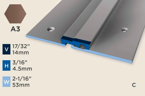 KE-B — Expansion Profile – 4.5mm (3/16") – Countersunk Drilled – Bronze