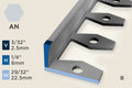 KO-A — Original Floor Profile – Edge Trim – 6mm (1/4") – Bendable – Natural Aluminum