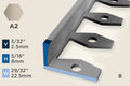 KO-A — Original Floor Profile – Edge Trim – 8mm (5/16") – Bendable – Sand
