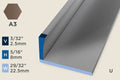 KO-A — Original Floor Profile – Edge Trim – 8mm (5/16") – Unpunched – Bronze