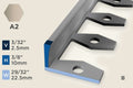 KO-A — Original Floor Profile – Edge Trim – 10mm (3/8") – Bendable – Sand