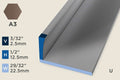 KO-A — Original Floor Profile – Edge Trim – 12.5mm (1/2") – Unpunched – Bronze
