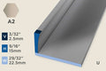 KO-A — Original Floor Profile – Edge Trim – 15mm (9/16") – Unpunched – Sand