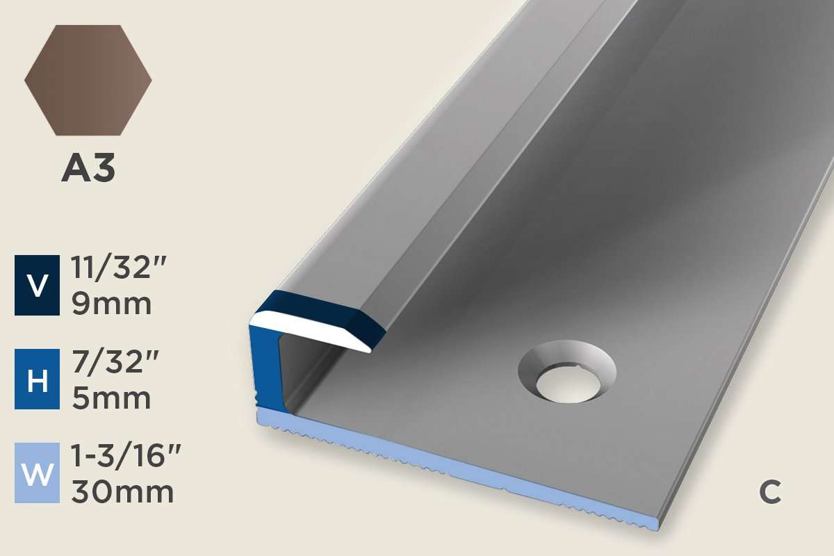 KO-B — Original Profile – End-Cap – Pre-fit – Countersunk – 5mm (7/32") – Bronze