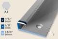 KO-B — Original Profile – End-Cap – Pre-fit – Countersunk – 7mm (9/32") – Silver