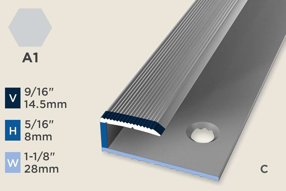 KO-C — Original Profile – End-Cap – Pre-fit – Ridged/Countersunk – 8mm (5/16") – Silver