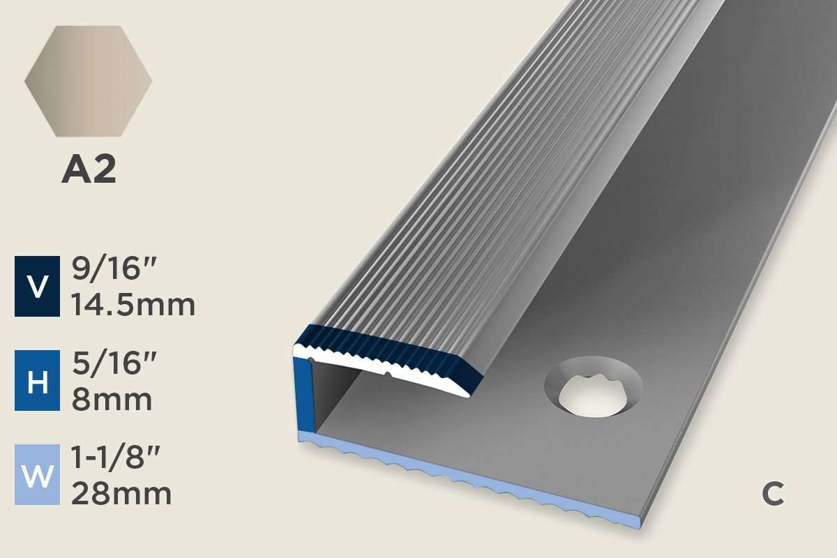 KO-C — Original Profile – End-Cap – Pre-fit – Ridged/Countersunk – 8mm (5/16") – Sand