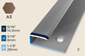 KO-C — Original Profile – End-Cap – Pre-fit – Ridged/Countersunk – 8mm (5/16") – Bronze