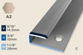 KO-C — Original Profile – End-Cap – Pre-fit – Ridged/Countersunk – 10mm (3/8") – Sand