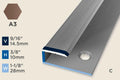 KO-C — Original Profile – End-Cap – Pre-fit – Ridged/Countersunk – 10mm (3/8") – Bronze