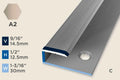 KO-C — Original Profile – End-Cap – Pre-fit – Ridged/Countersunk – 12.5mm (1/2") – Sand
