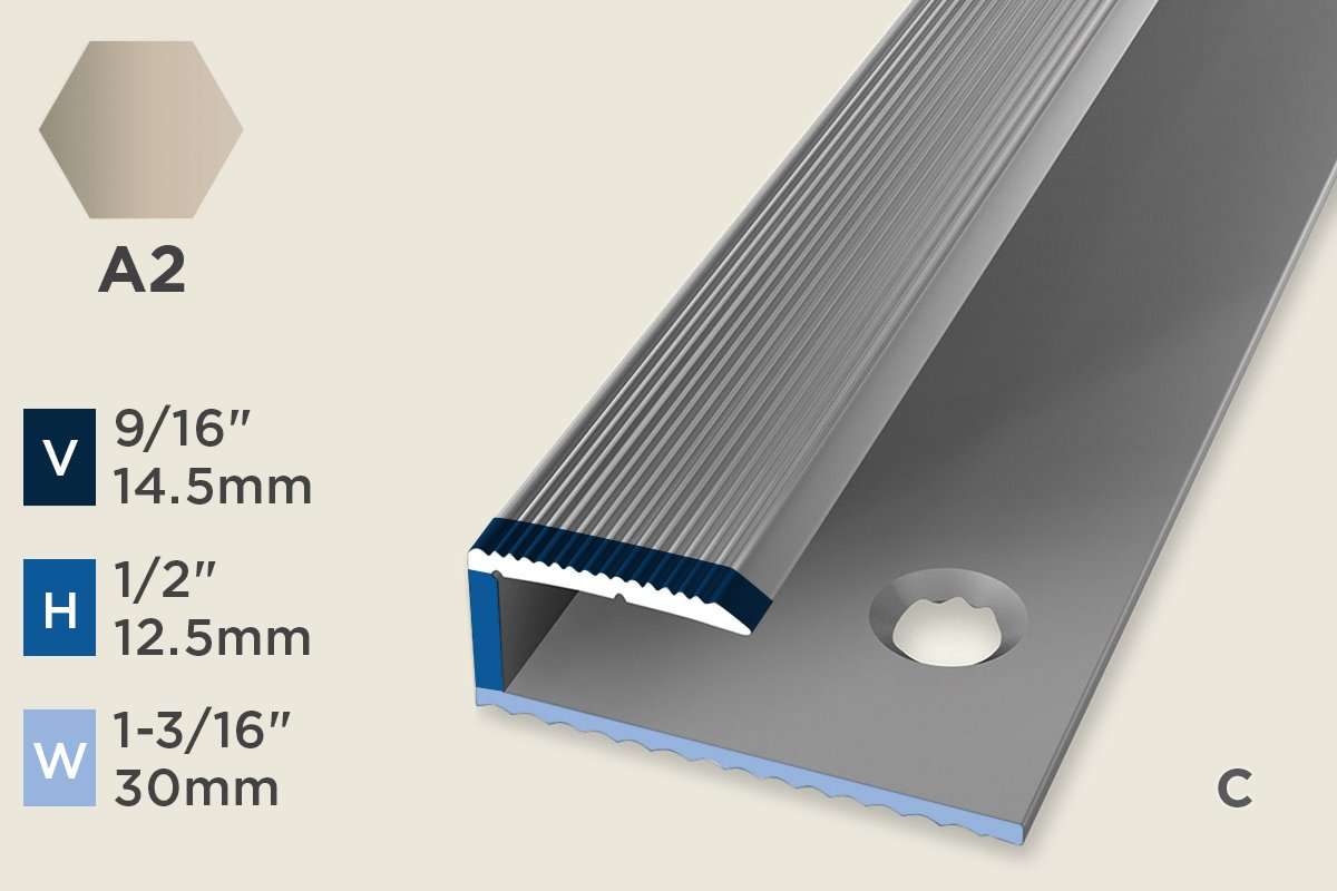 KO-C — Original Profile – End-Cap – Pre-fit – Ridged/Countersunk – 12.5mm (1/2") – Sand