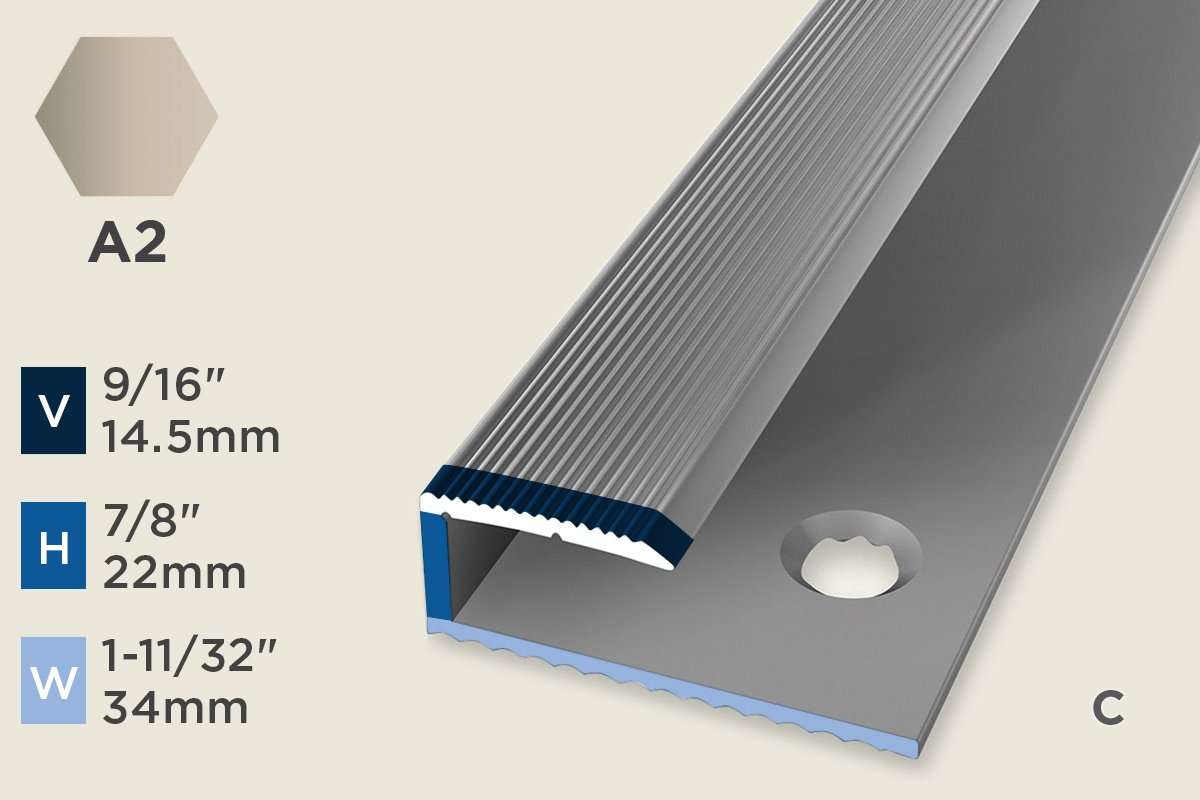 KO-C — Original Profile – End-Cap – Pre-fit – Ridged/Countersunk – 22mm (7/8") – Sand