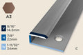 KO-C — Original Profile – End-Cap – Pre-fit – Ridged/Countersunk – 22mm (7/8") – Bronze