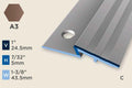 KR-A — Ramp Profile – Pre-fit – Countersunk – Ridged/ADA – 5mm (7/32") – Bronze