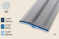 KR-B — Ramp Profile – 5mm (7/32") – Unpunched – Retrofit/ADA – Silver