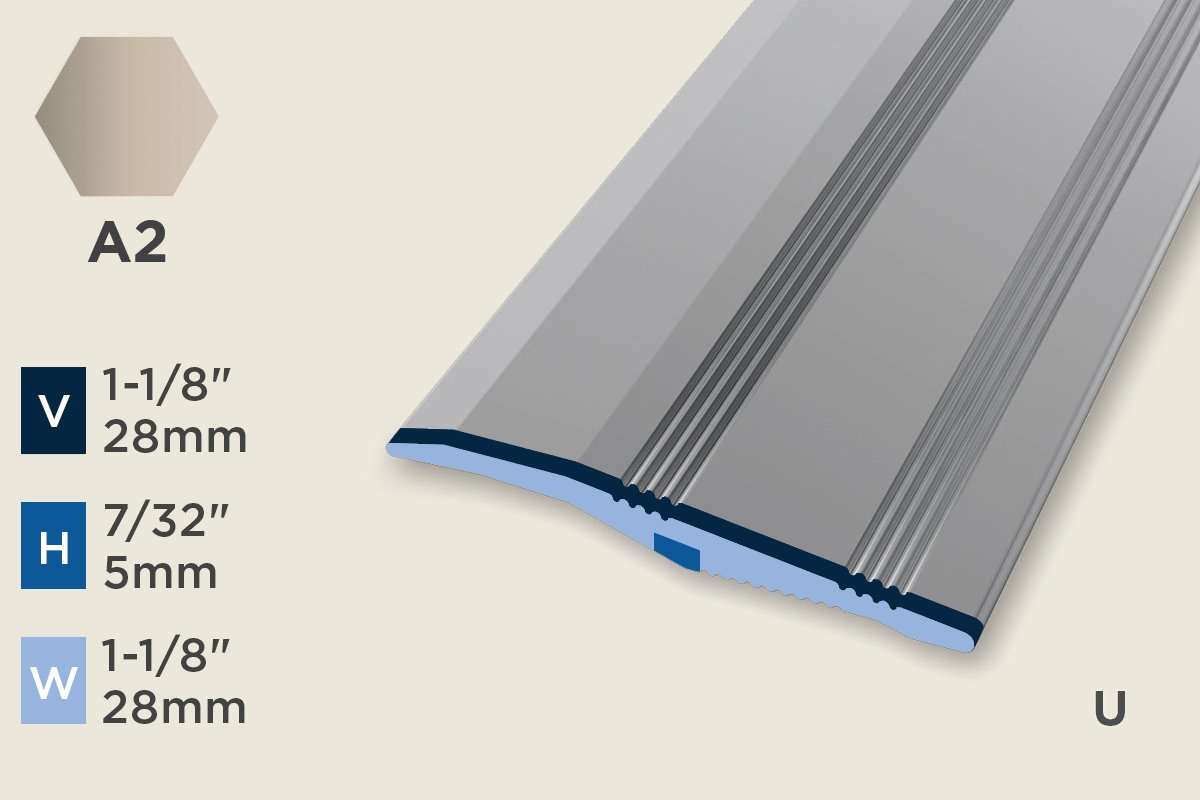 KR-B — Ramp Profile – 5mm (7/32") – Unpunched – Retrofit/ADA – Sand