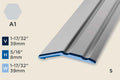 KR-C — Ramp Profile – Self-Stick – Retrofit – 8mm (5/16") – Silver