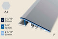KR-F — Ramp Profile – Smooth – Pre-fit – Silver – 10mm (3/8")