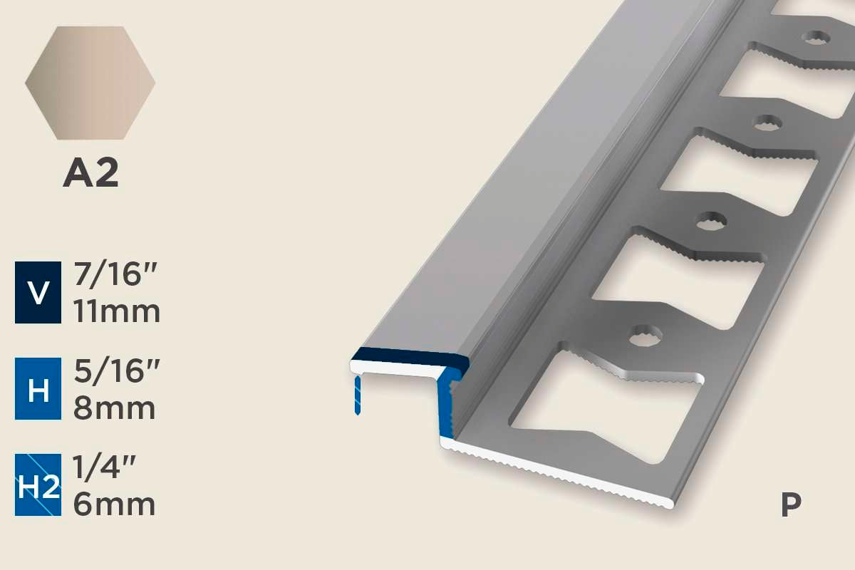 KR-I — Ramp Profile – Pre-fit – Punched/ADA – 8mm (5/16") – Sand