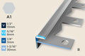 KS-D — Stair Nosing – Pre-fit – 3mm (1/8") – Bendable – Silver