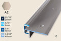 KS-E — Stair Nosing – Pre-fit – Ridged/Countersunk – 10mm (3/8") – Sand