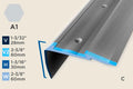 KS-F — Stair Nosing – Retrofit – PVC Insert – 30mm (1-3/16") – Silver