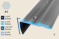KS-F — Stair Nosing – Retrofit – PVC Insert – 50mm (1-31/32") – Silver