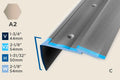 KS-F — Stair Nosing – Retrofit – PVC Insert – 50mm (1-31/32") – Sand