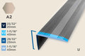 KS-K — Stair Nosing – Retrofit – Ridged – Unpunched – 23mm (29/32") – Sand