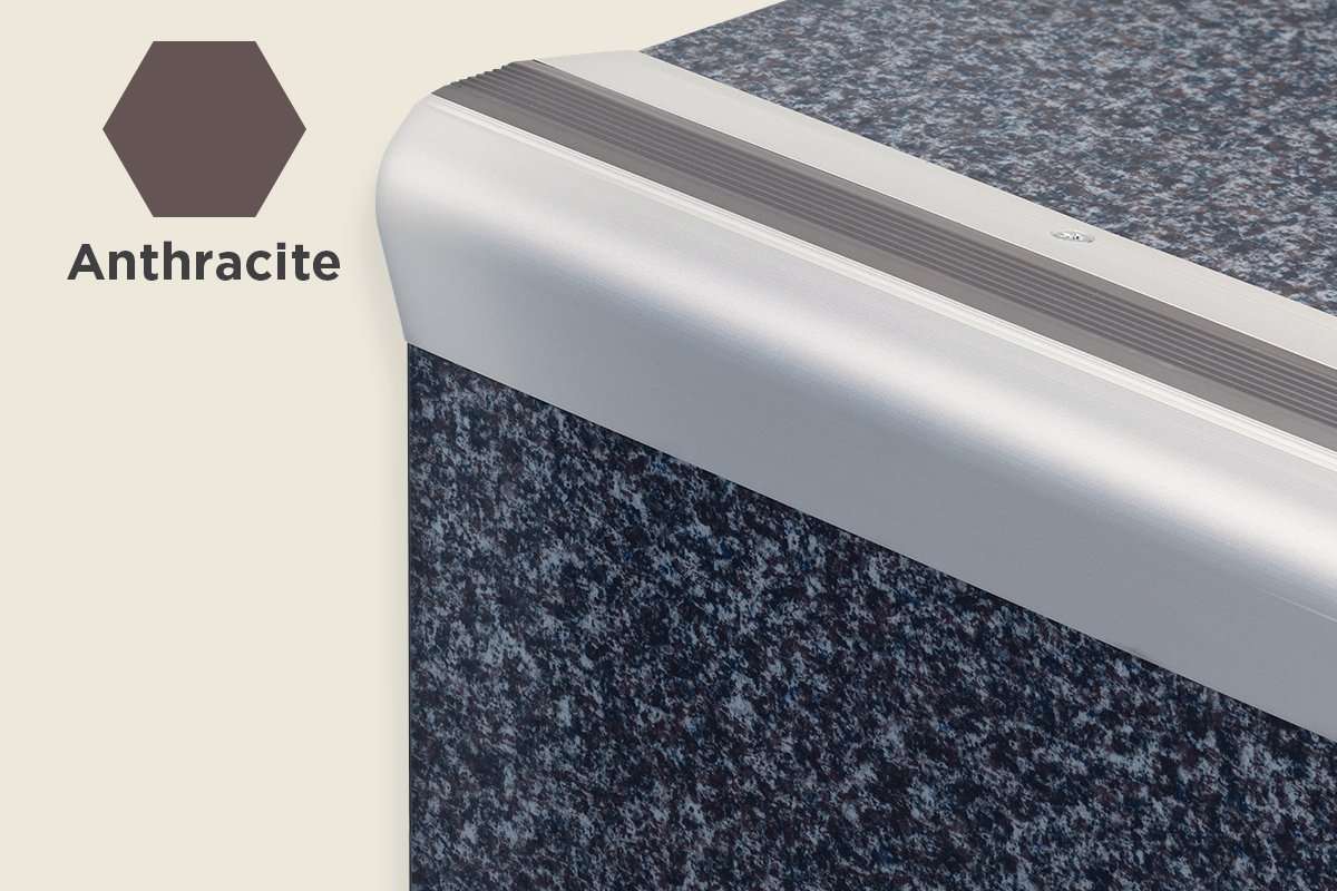 KS-PVC — PVC Insert – Ridged Surface – Anthracite