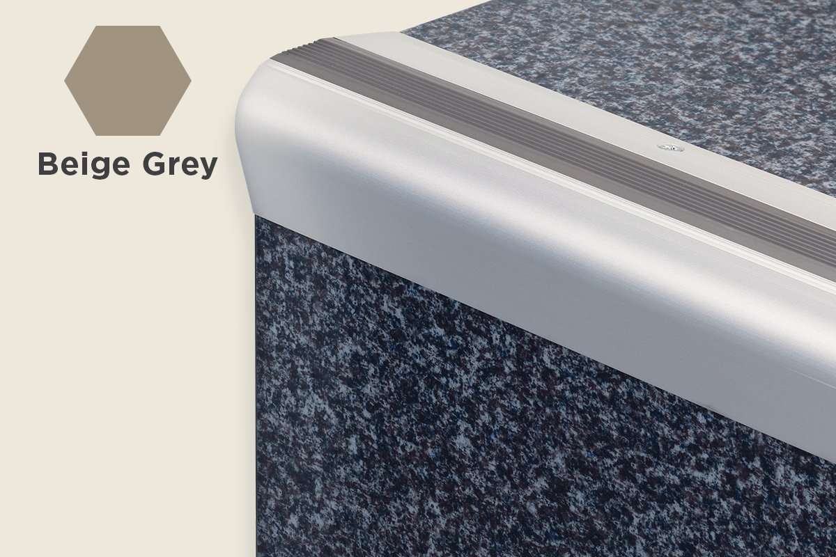 KS-PVC — PVC Insert – Ridged Surface – Beige Grey