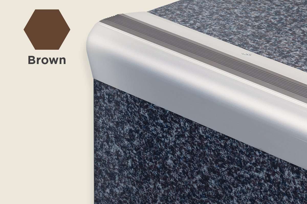 KS-PVC — PVC Insert – Ridged Surface – Brown