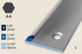 KT-A — Transition Profile – Pre-fit Edge Trim – 2mm (1/16") – Countersunk – Matte Black Powder Coat