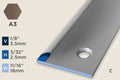 KT-A — Transition Profile – Pre-fit Edge Trim – 2.5mm (3/32") – Countersunk – Bronze