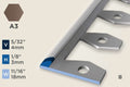 KT-A — Transition Profile – Pre-fit Edge Trim – 3mm (1/8") – Bendable – Bronze