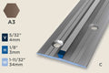 KT-B — Transition Profile – Pre-fit – 3mm (1/8") – Countersunk – Bronze